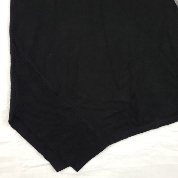 Calvin Klein Sweater Womens Small Asymmetric Tunic Color Block Black Gray - Picture 8 of 10